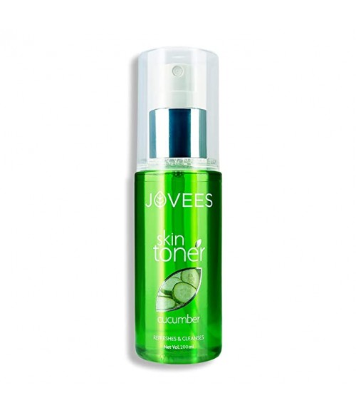 Jovees Herbal Cucumber Skin Toner | Toner for Oily, Sensitive and Acne Prone Skin | Pore Tightening and Glowing Skin| 100% Natural | For Normal to Oily Skin | Paraben and Alcohol Free | 100 ML